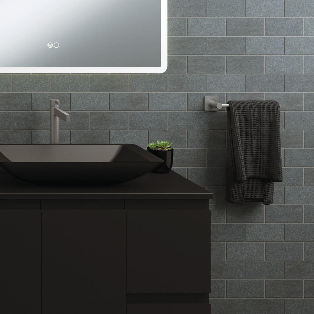 Sansa Hand Towel Rail / Toilet Roll Holder - Gun Metal
