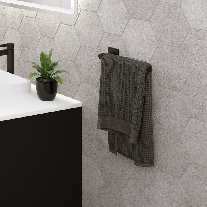 Sansa Hand Towel Rail / Toilet Roll Holder - Matte Black