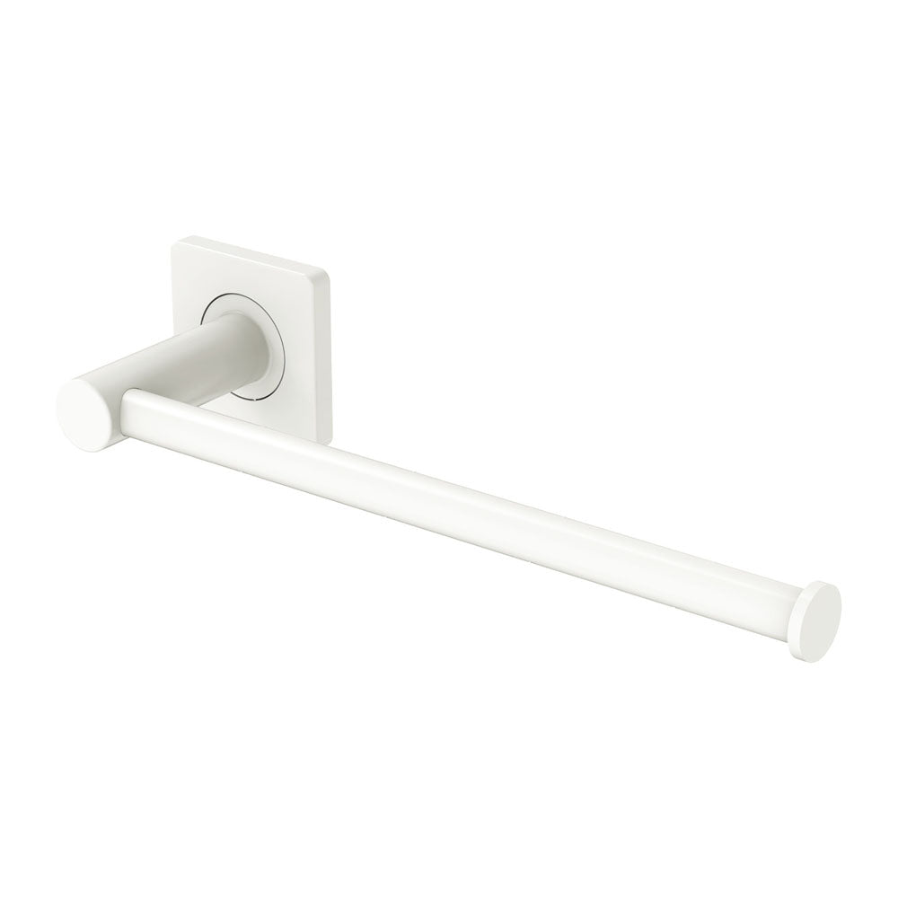 Sansa Hand Towel Rail / Toilet Roll Holder - Matte White