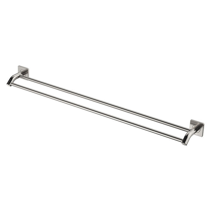 Sansa Double Towel Rail, 900mm - Brushed Nickel