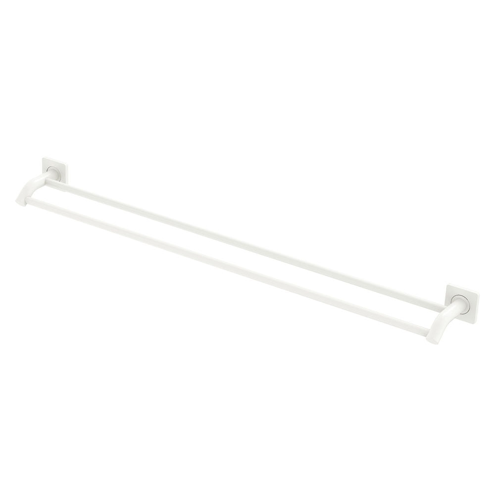 Sansa Double Towel Rail, 900mm - Matte White