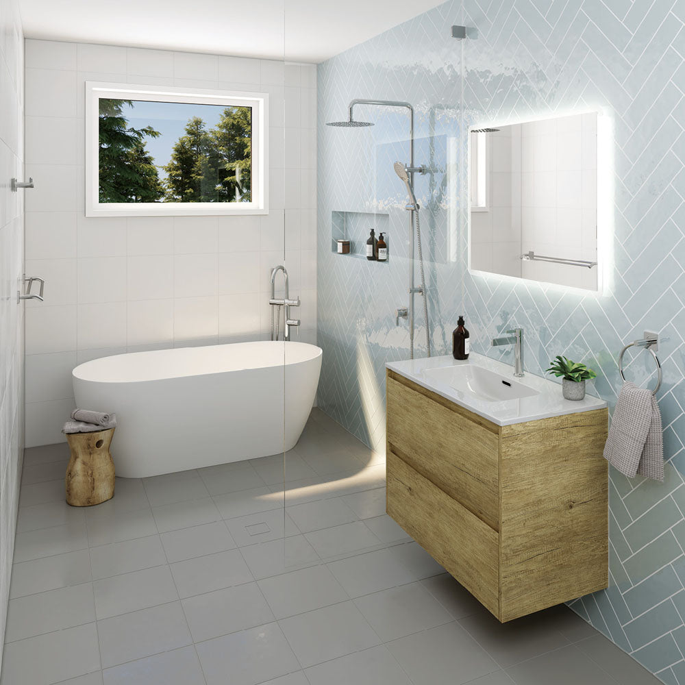 Sansa Double Towel Rail, 900mm - Chrome