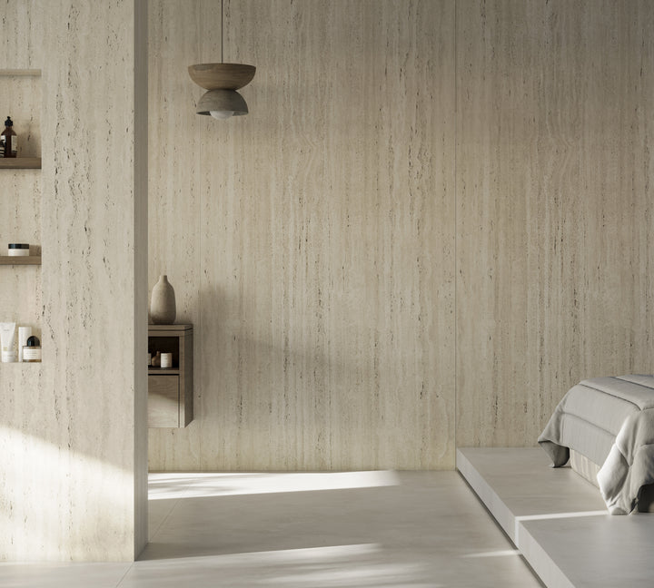 Dekton Nebu in a bathroom, close-up