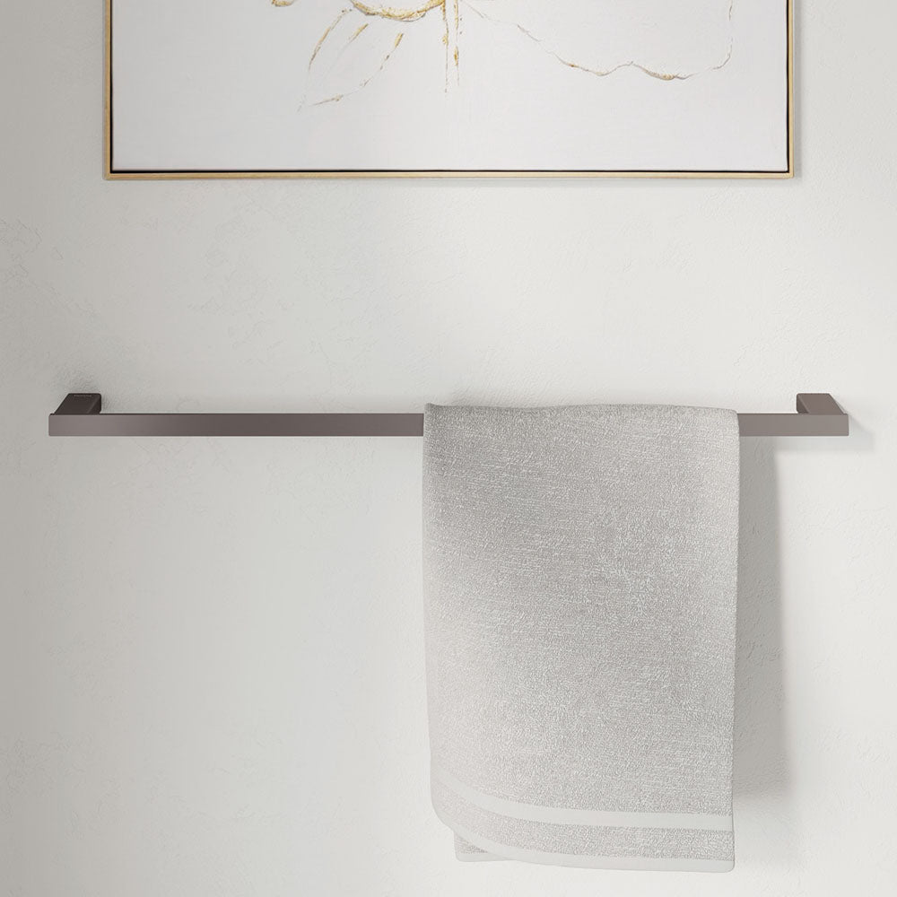 Tono Single Towel Rail, 610 mm - Gun Metal