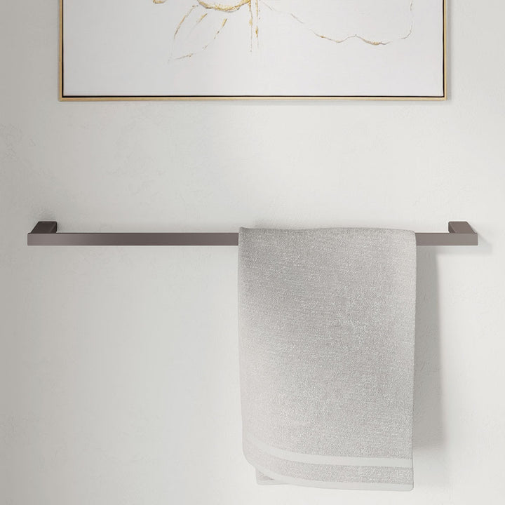 Tono Single Towel Rail, 610 mm - Gun Metal