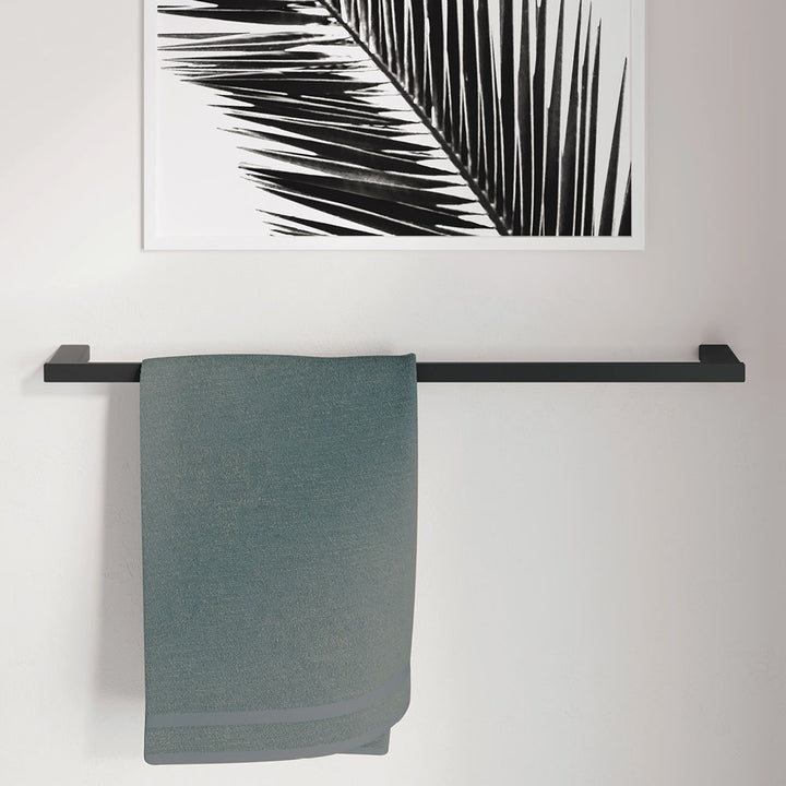Tono Single Towel Rail, 610 mm - Matte Black