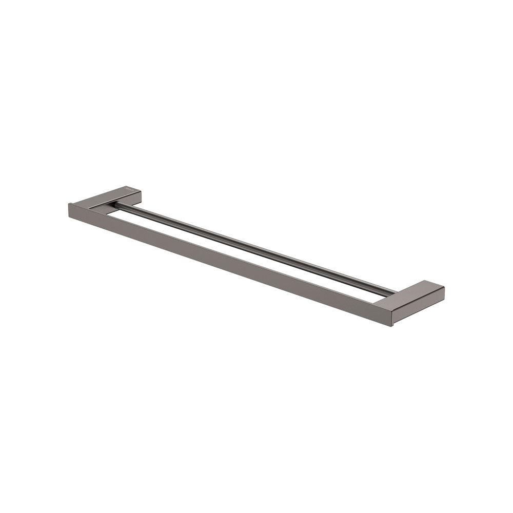 Tono Double Towel Rail, 610 mm - Gun Metal