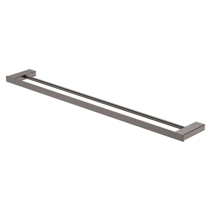 Tono Double Towel Rail, 810 mm - Gun Metal