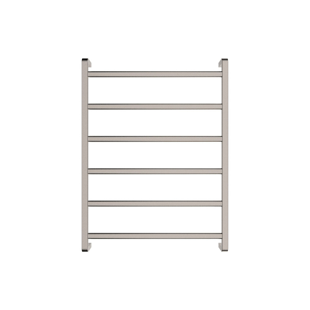 Tono Heated Towel Rail, 600 x 800mm - Brushed Nickel