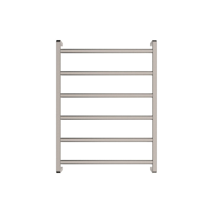 Tono Heated Towel Rail, 600 x 800mm - Brushed Nickel