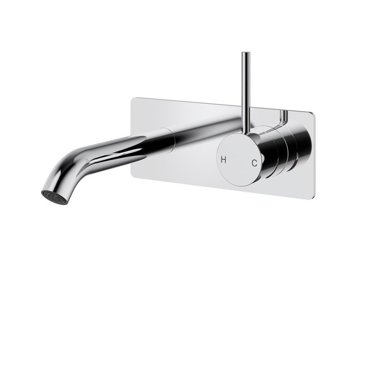Otus Slimline Wall Basin Mixer Trim Kit Lever Up - Chrome