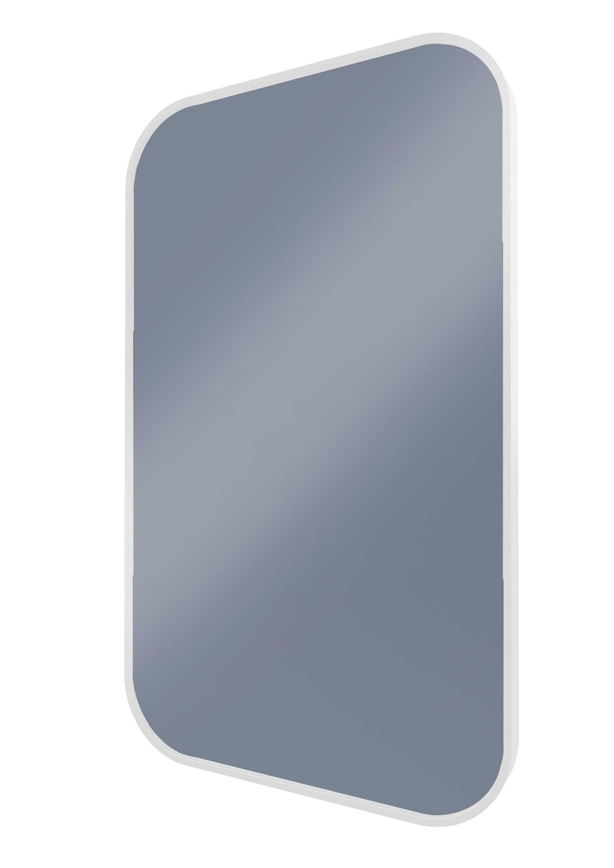 Modern Soft Rectangle Mirror Milano White product view 2