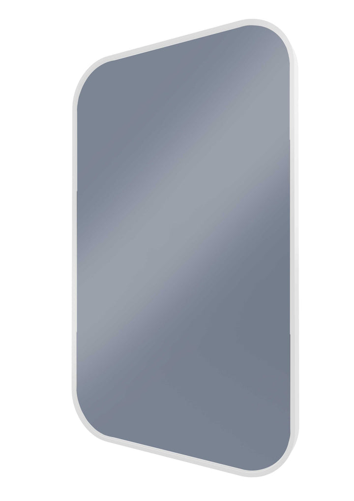 Modern Soft Rectangle Mirror Milano White product view 2