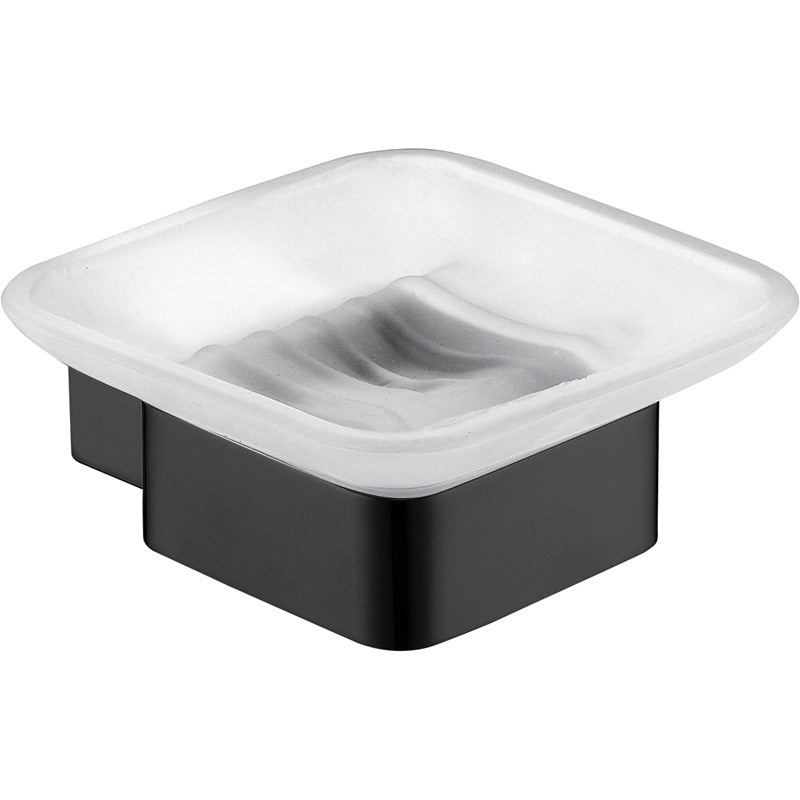 Rosa Soap Dish Glass - Matt Black