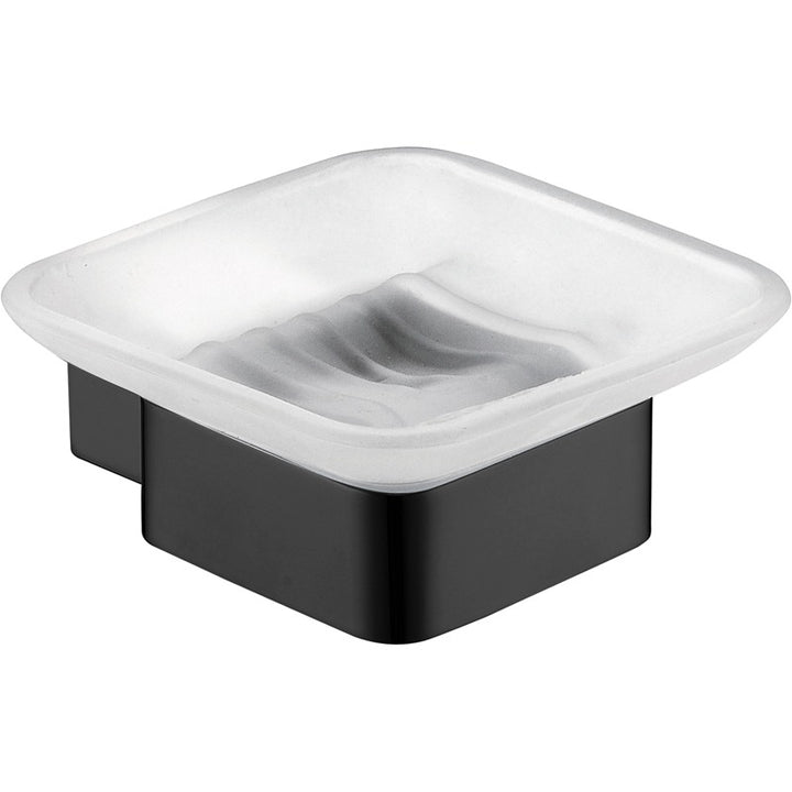 Rosa Soap Dish Glass - Matt Black
