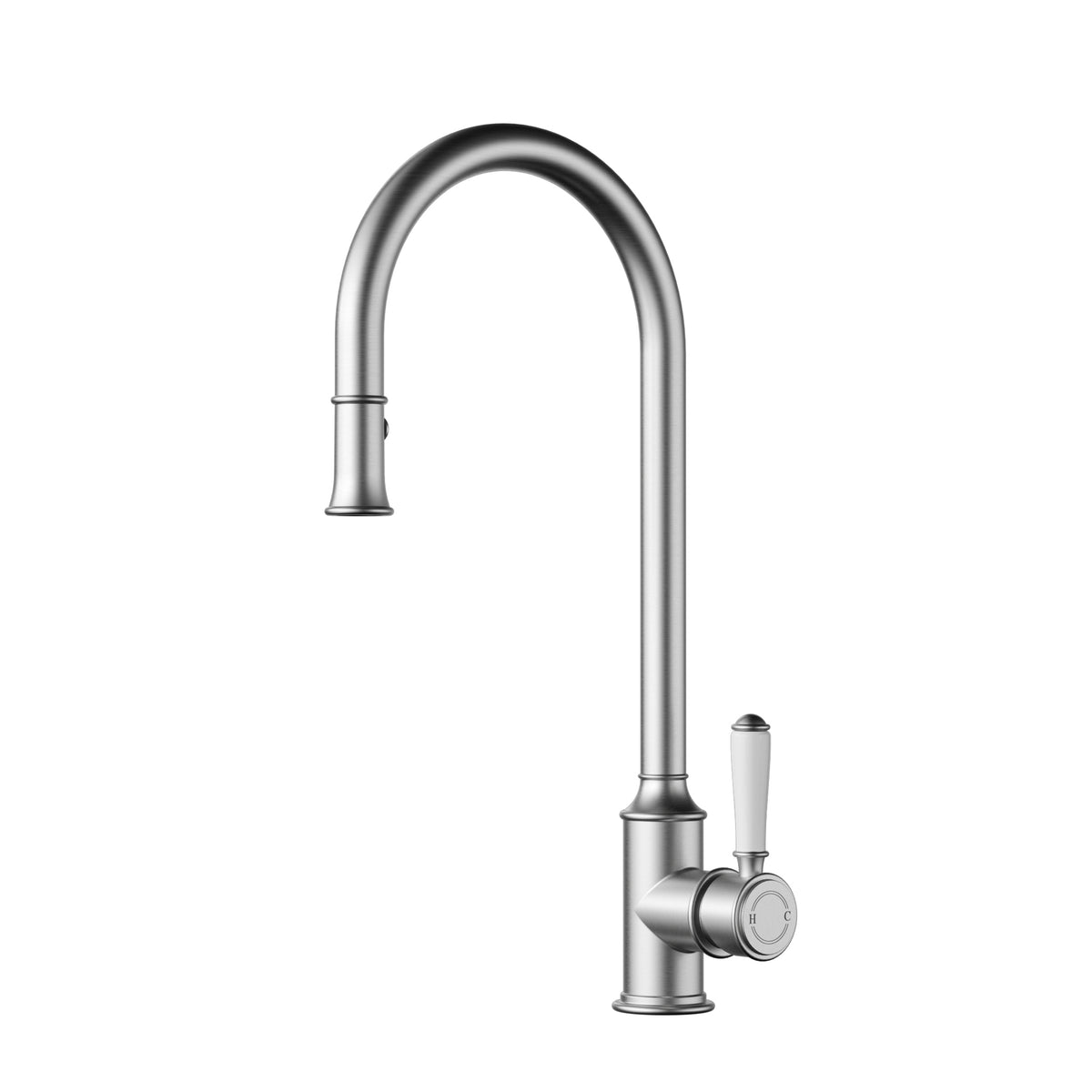 Clasico Sink Mixer Pull-Out / Ceramic Handle - Brushed Nickel