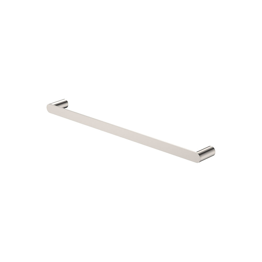 Empire Slim Single Towel Rail, 600mm - Brushed Nickel