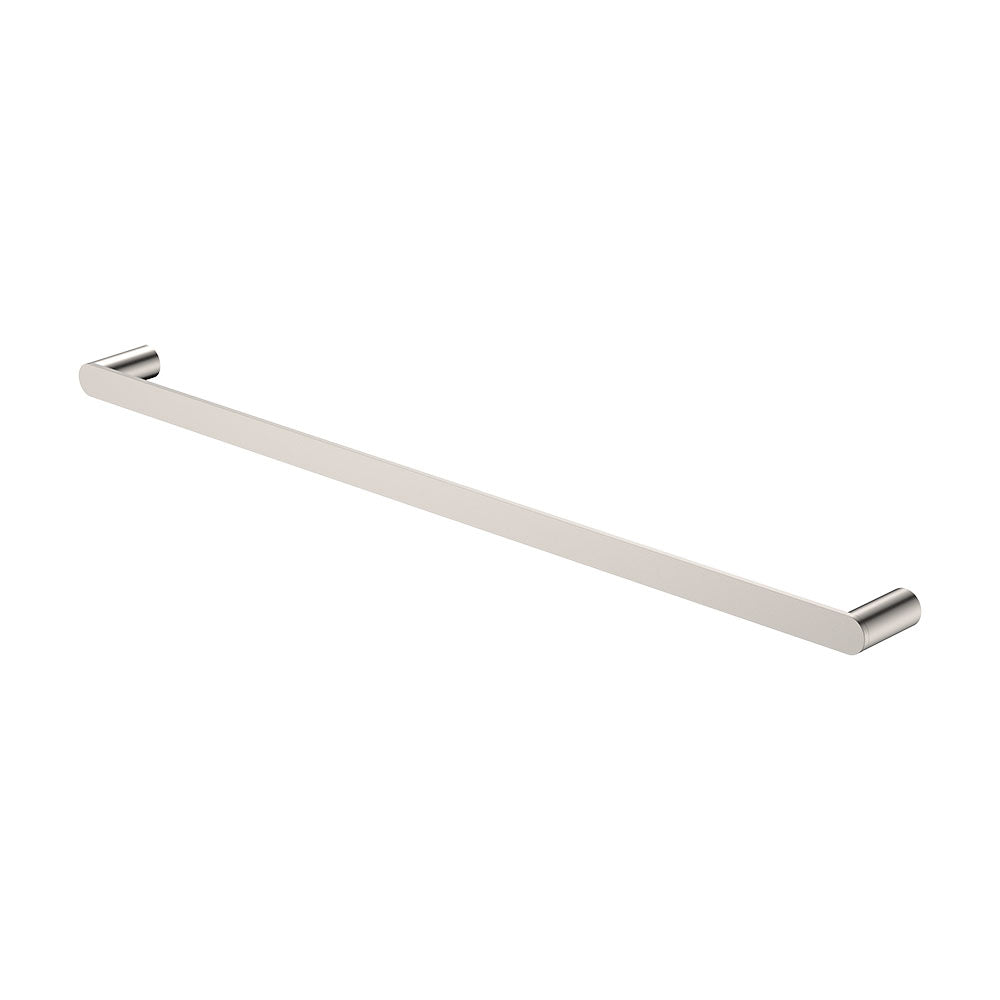 Empire Slim Single Towel Rail, 800mm - Brushed Nickel