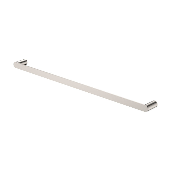 Empire Slim Single Towel Rail, 800mm - Brushed Nickel