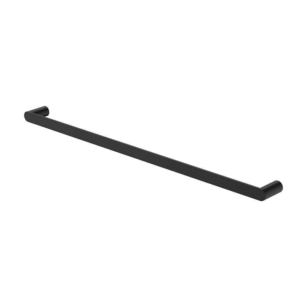 Empire Slim Single Towel Rail, 800mm - Matte Black