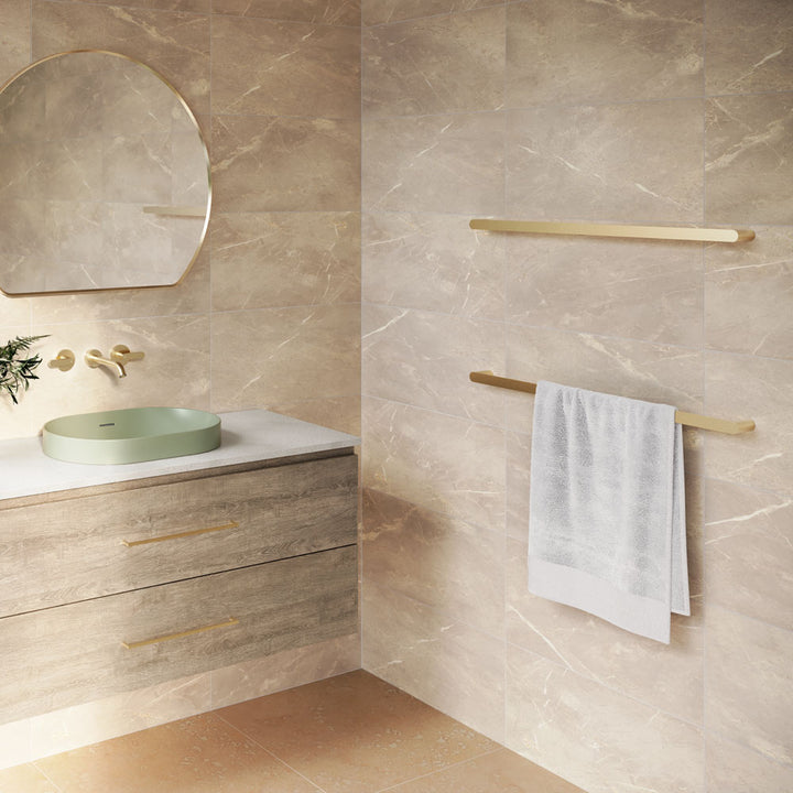 Empire Slim Single Towel Rail, 800mm - Urban Brass