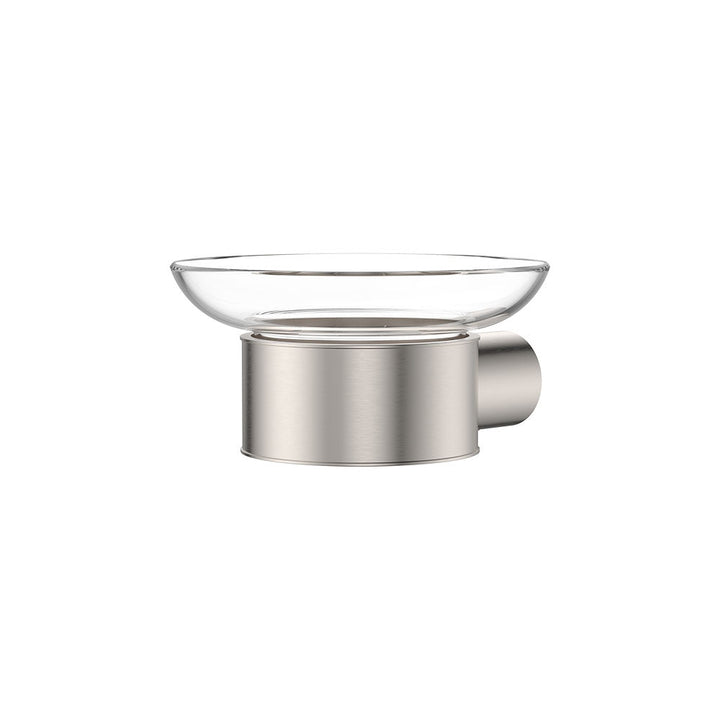 Empire Slim Glass Soap Dish - Brushed Nickel