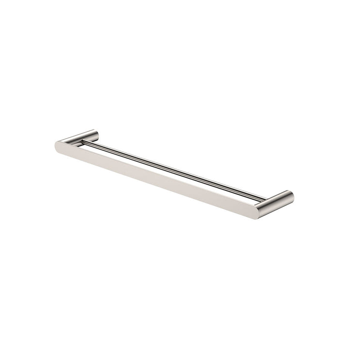 Empire Slim Double Towel Rail, 600mm - Brushed Nickel