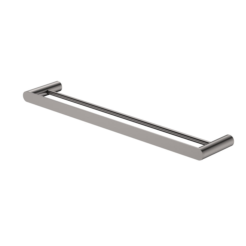 Empire Slim Double Towel Rail, 600mm - Gun Metal