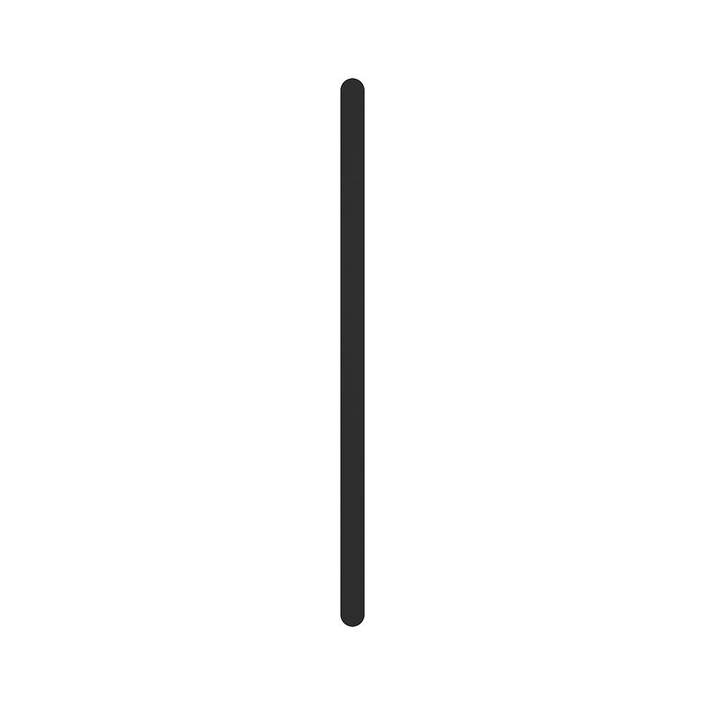 Empire Slim Vertical Heated Towel Rail, 60 x 900mm - Matte Black