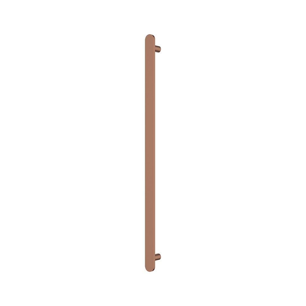 Empire Slim Vertical Heated Towel Rail, 60 x 900mm - Brushed Copper