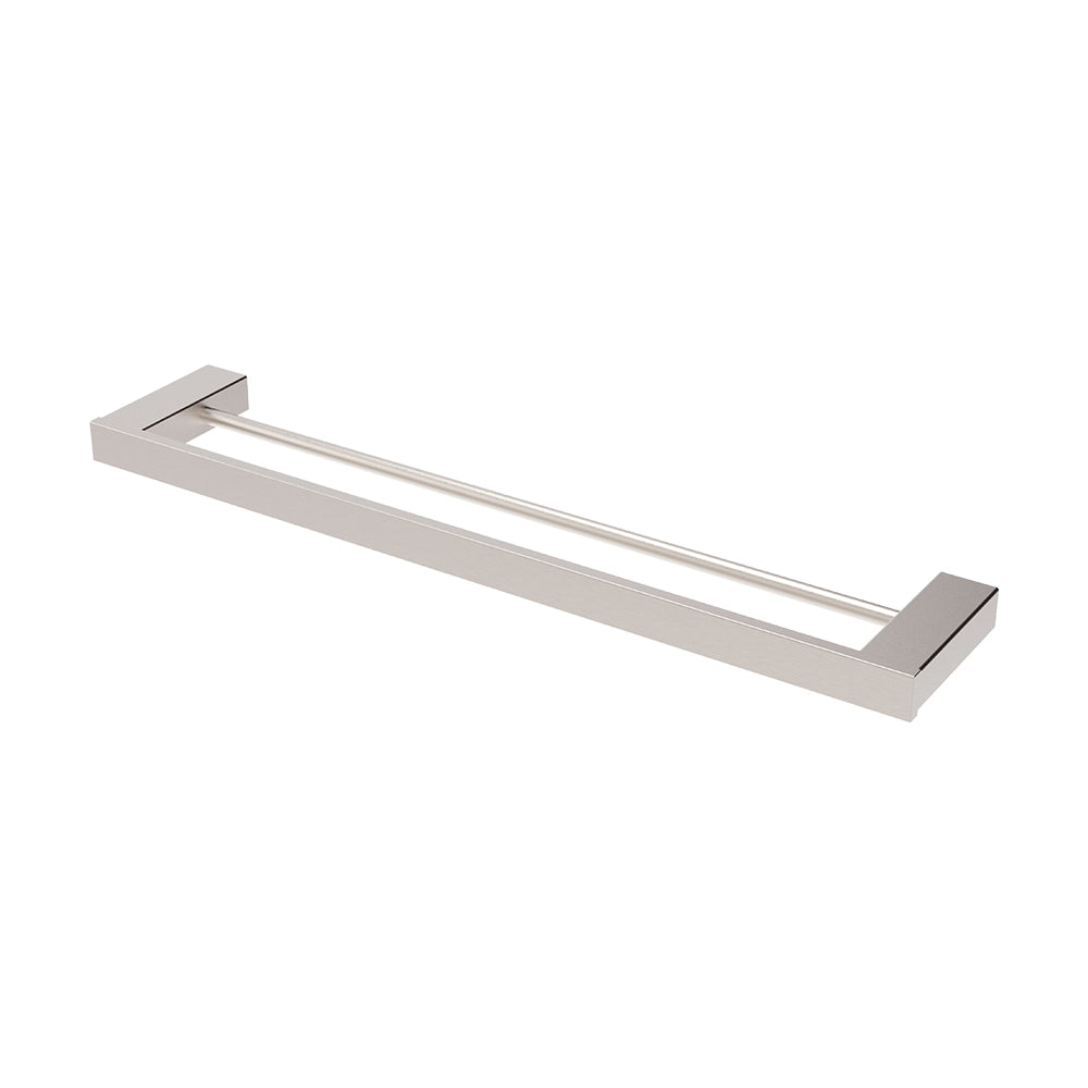 Koko Double Towel Rail, 610mm - Brushed Nickel