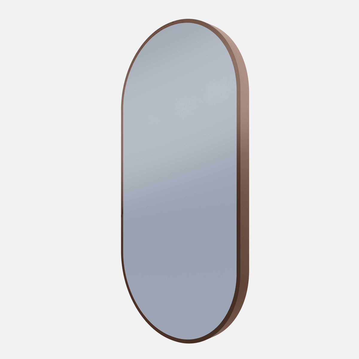 Framed O Series Oval LED Mirror Cuban Bronze