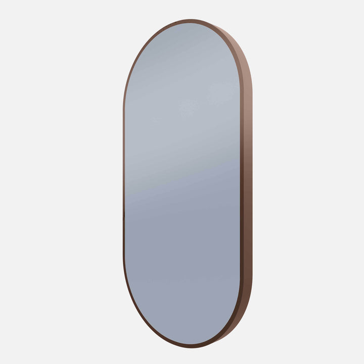 Framed O Series Oval LED Mirror Cuban Bronze