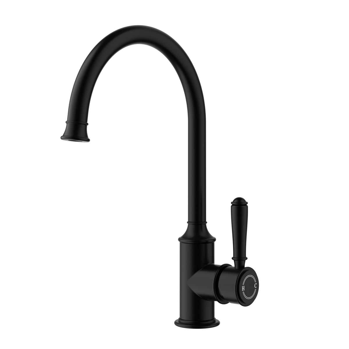 Clasico Sink Mixer Gooseneck - Matt Black
