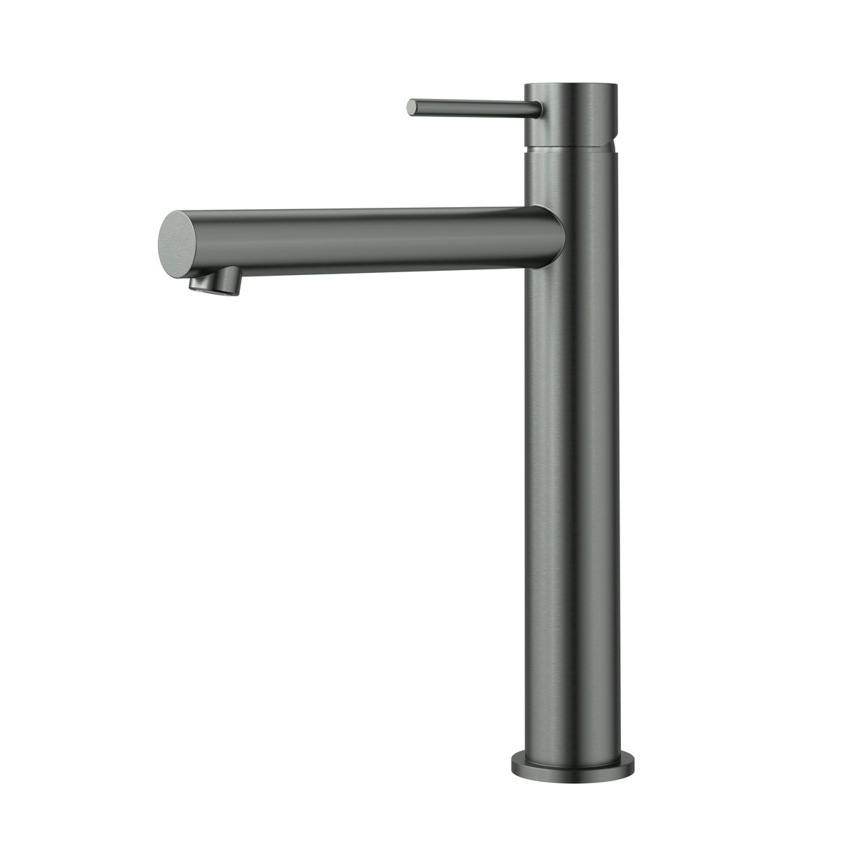 Otus Slimline Basin Mixer High Rise Straight Spout - Gun Metal