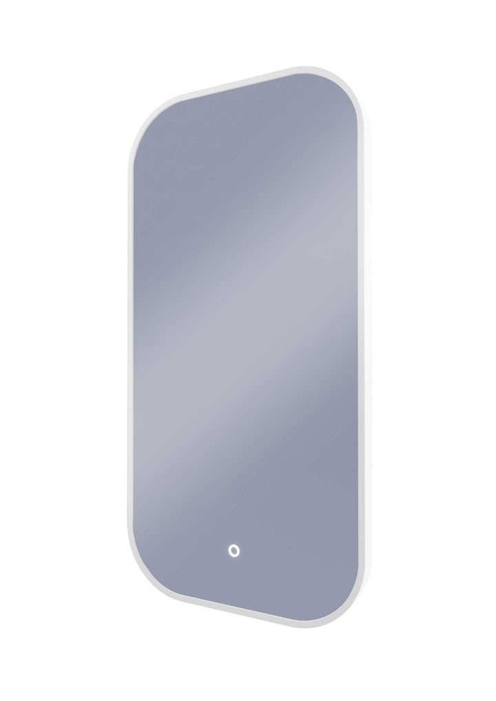 Framed I Series Soft Rectangle LED Mirror Milano White