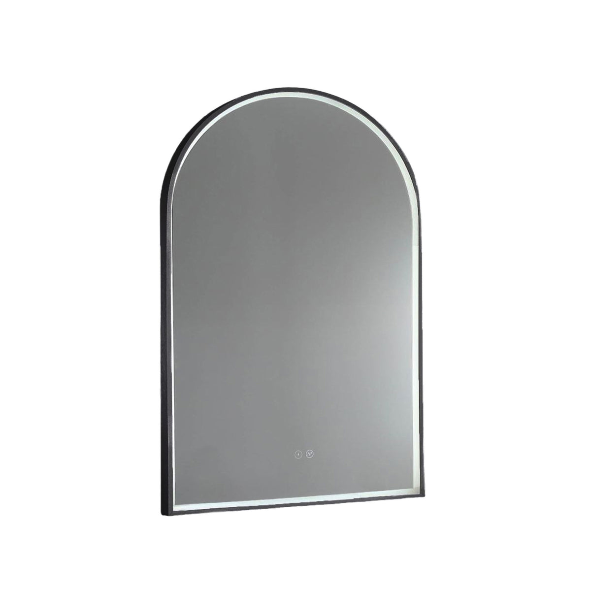 Arch LED Mirror with Demister and Portable Magnifier Manhattan Black product view 2