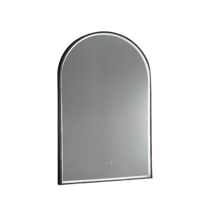 Arch LED Mirror with Demister and Portable Magnifier Manhattan Black product view 2
