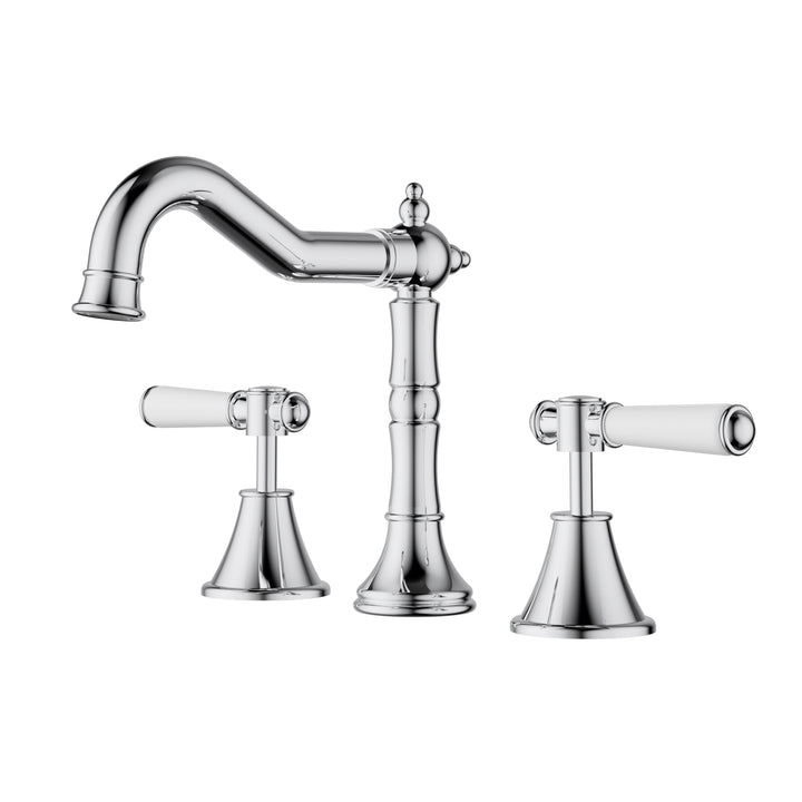Clasico Basin Tap Set / Ceramic Handle - Chrome
