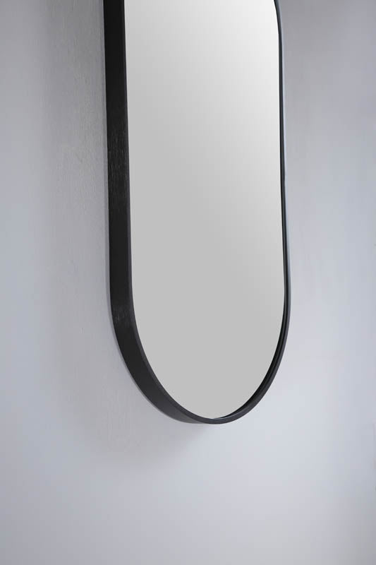 Modern Oblong Mirror Manhattan Black product view