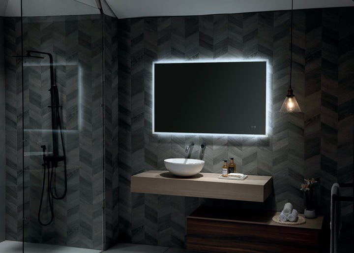 Kara LED Mirror with Bluetooth Speakers lifestyle view 6