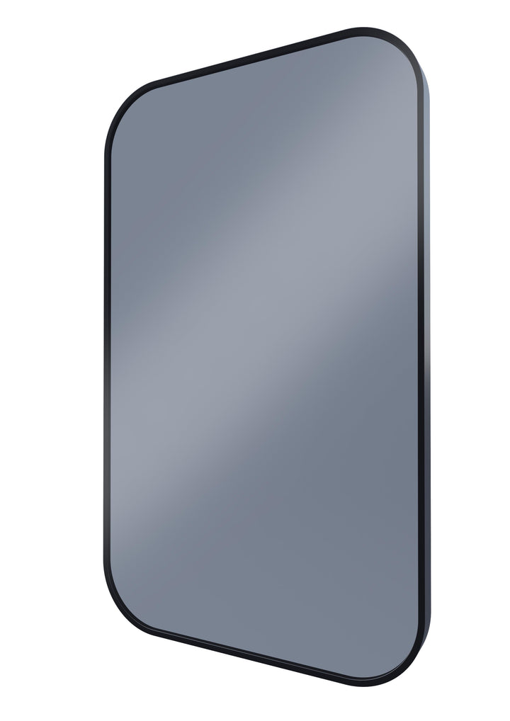 Modern Soft Rectangle Mirror with Portable Magnifier Manhattan Black product view 2