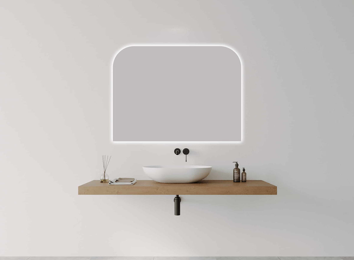 Cove Soft Arch LED Mirror detail view 3