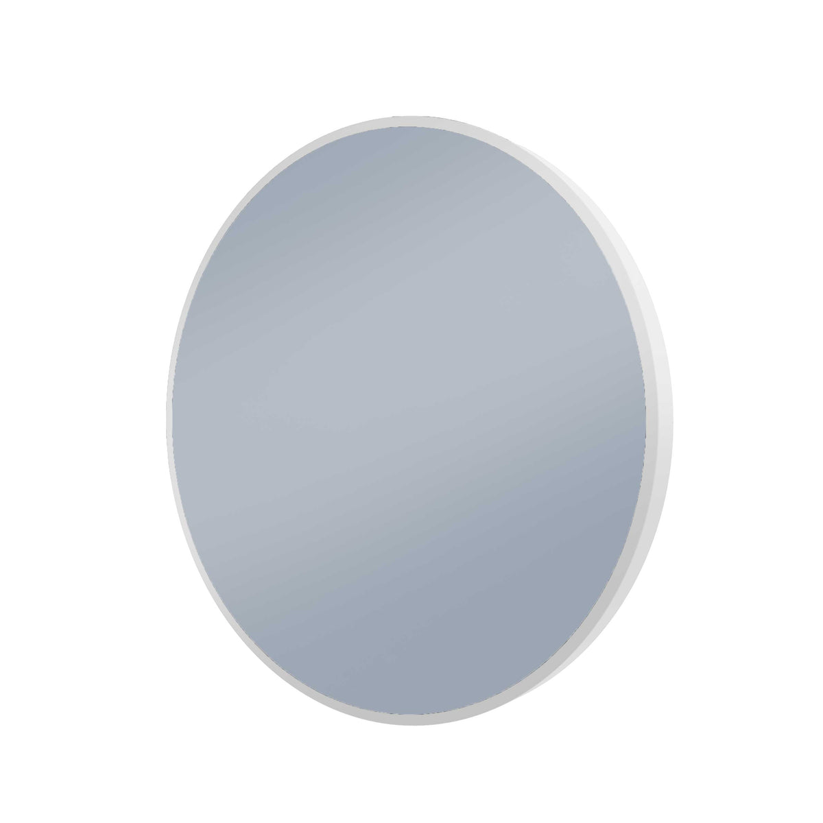 Framed S Series Round LED Mirror Milano White