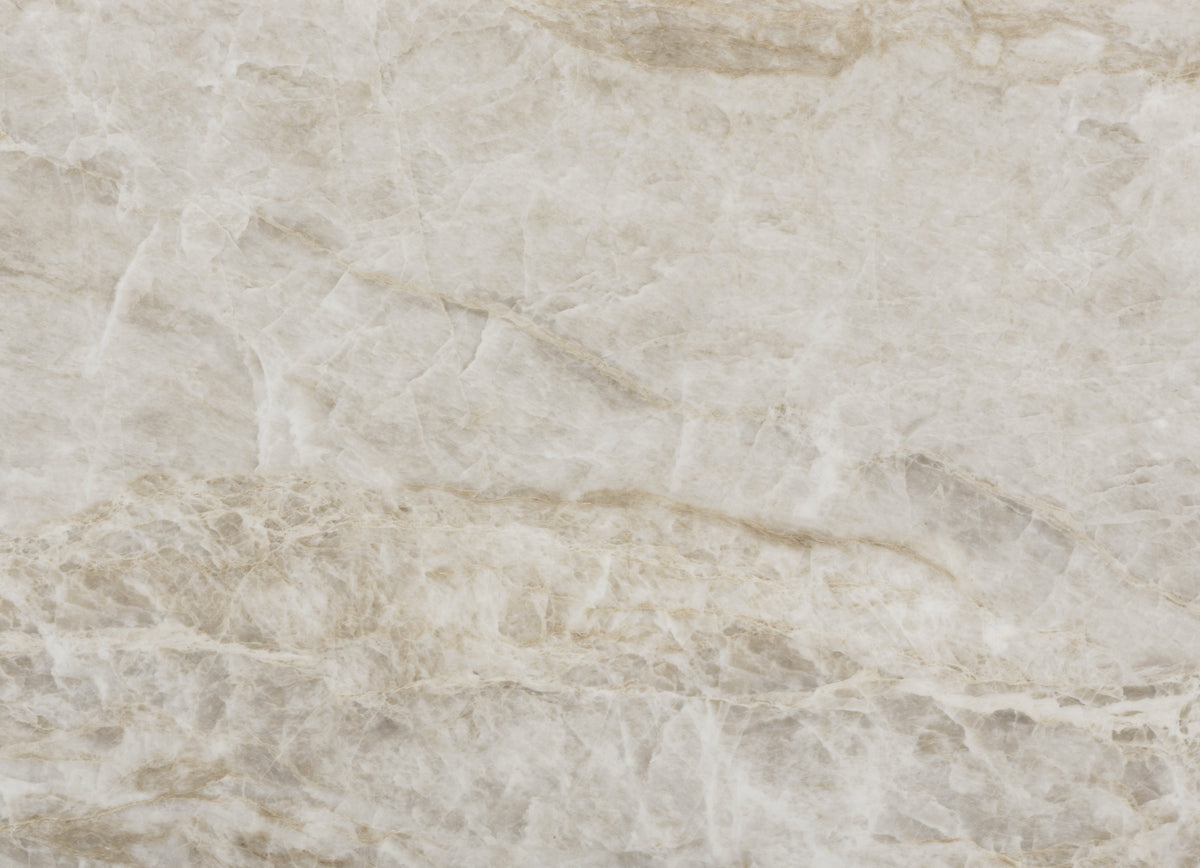 Close-up of the Dekton Taga surface in a polished finish