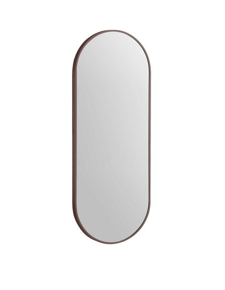 Modern Oblong Mirror with Portable Magnifier Cuban Bronze product view 2