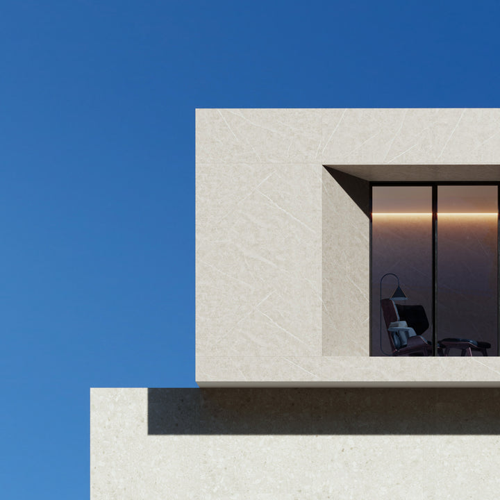 Dekton Adia in an outdoor area with Dekton Ava