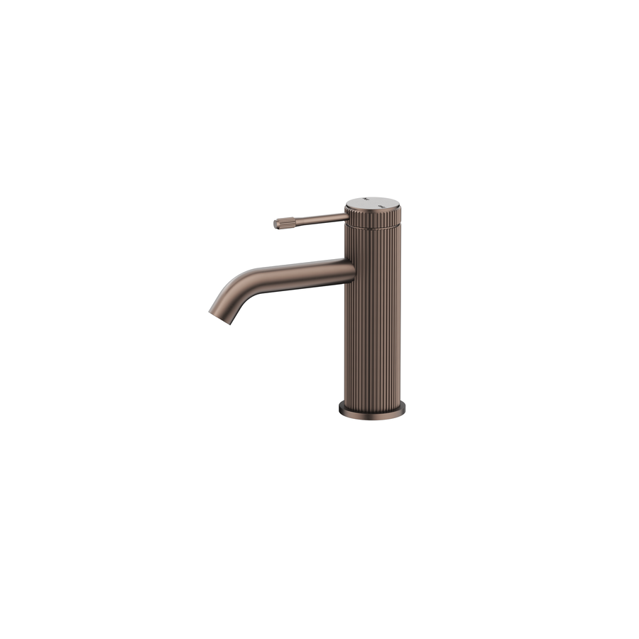 Mica Fluted Basin Mixer - Dusk Bronze