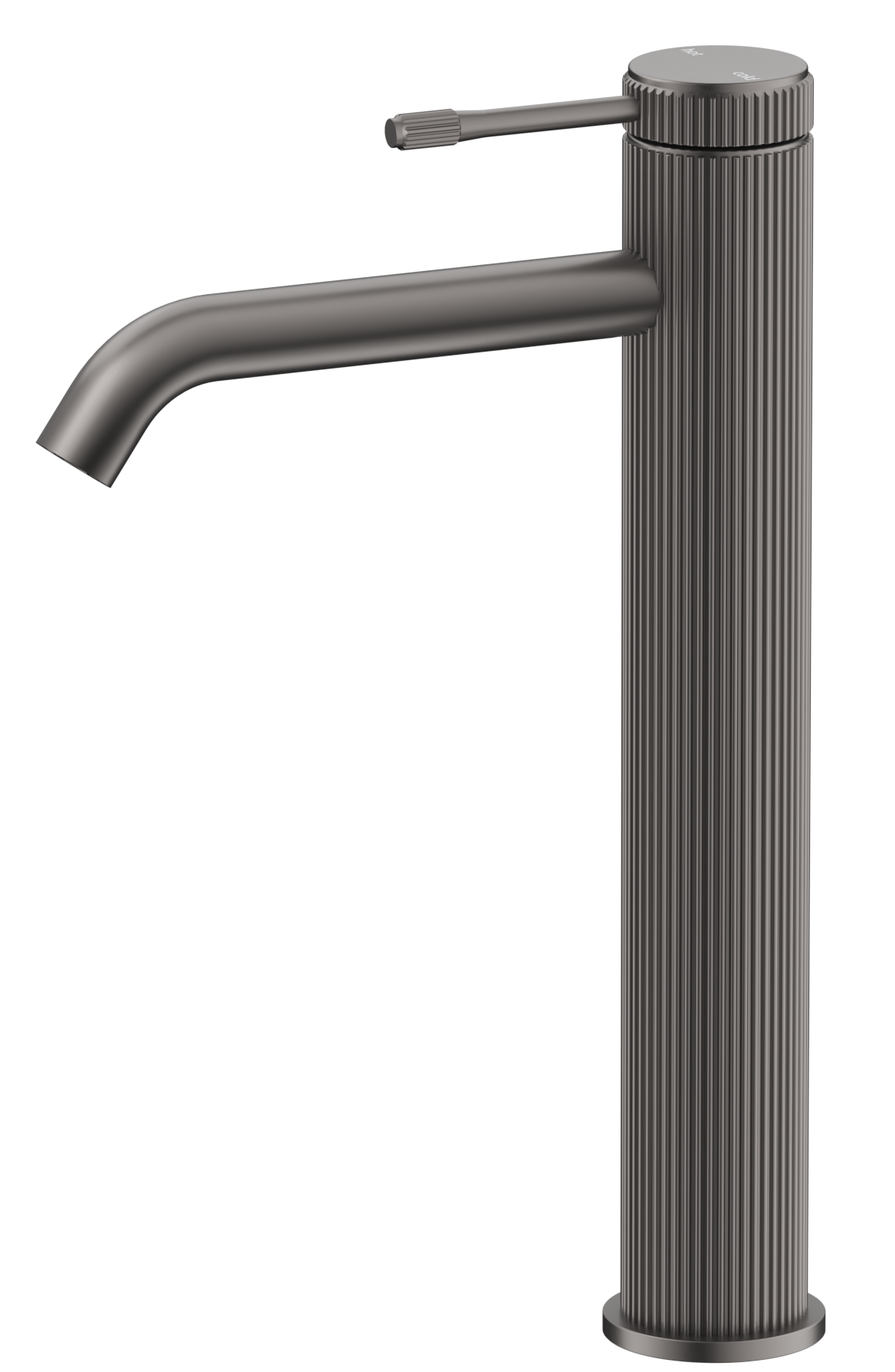 Mica Fluted Tall Basin Mixer - Brushed Gunmetal