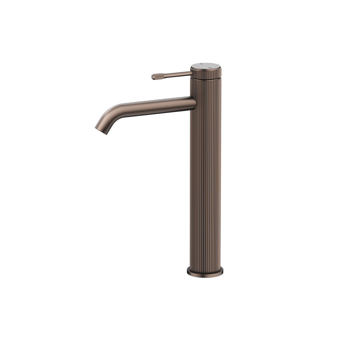 Mica Fluted Tall Basin Mixer - Dusk Bronze